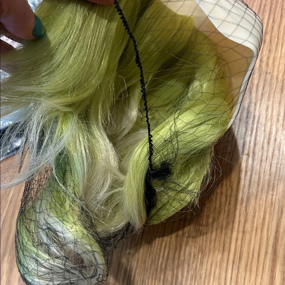 Beetlejuice Wig hair Green Cosplay Costume Prop Green and white new